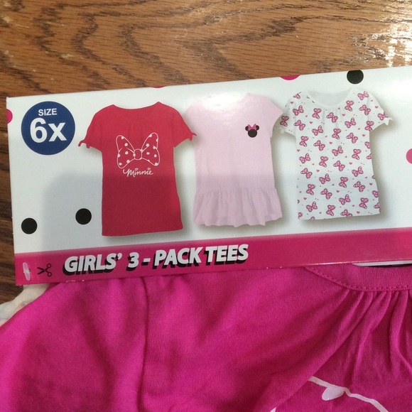 Minnie Mouse Girls' 3-Pack Tees. NWT. - Picture 4 of 9